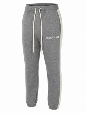 Essentials Fear of God Gray Sweatpants Size S Joggers Cream Stripe